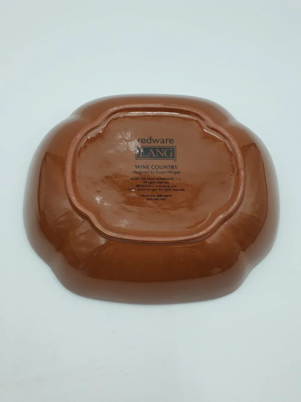 Lang Redware Wine Country Bowls Susan Winget Rooster Serving Dishes